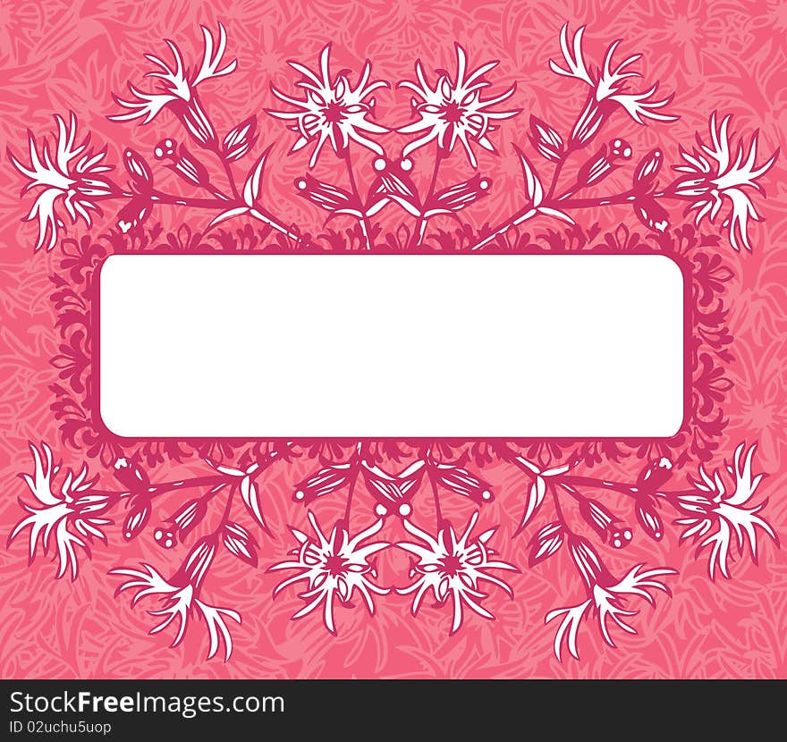 Pink floral banner