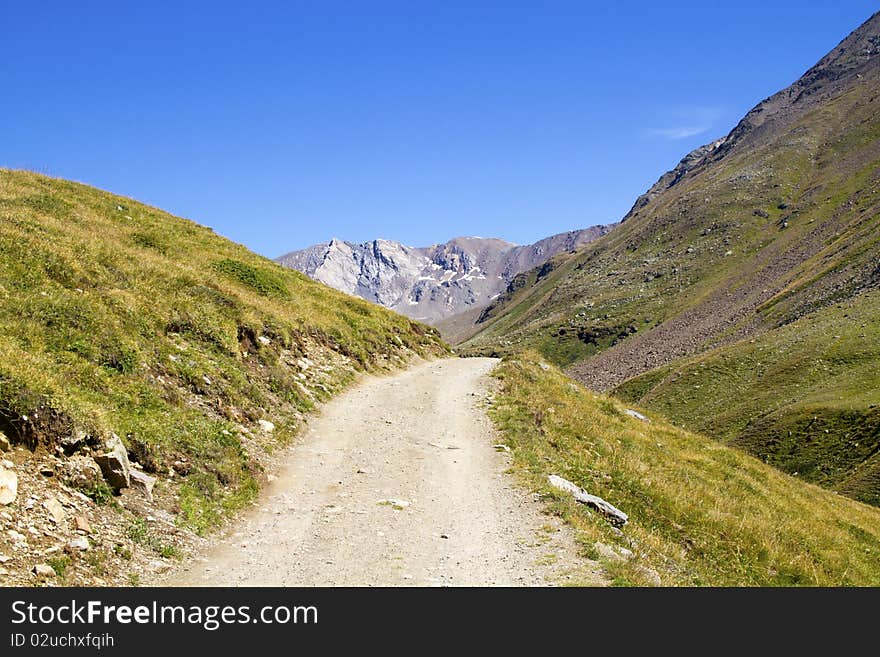 Mountain trail in Alta Valtellina. Mountain trail in Alta Valtellina