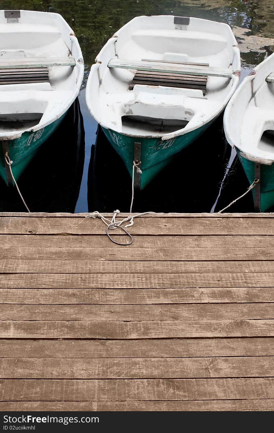 Boat on the water near the pier