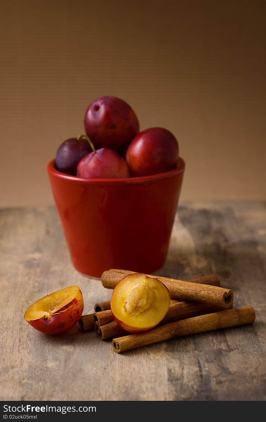 Plums and cinnamon