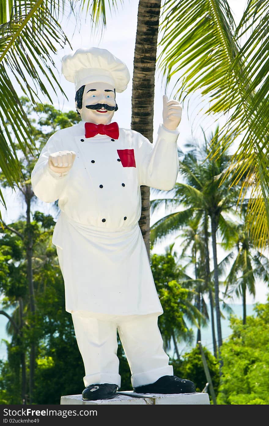 Chef statue