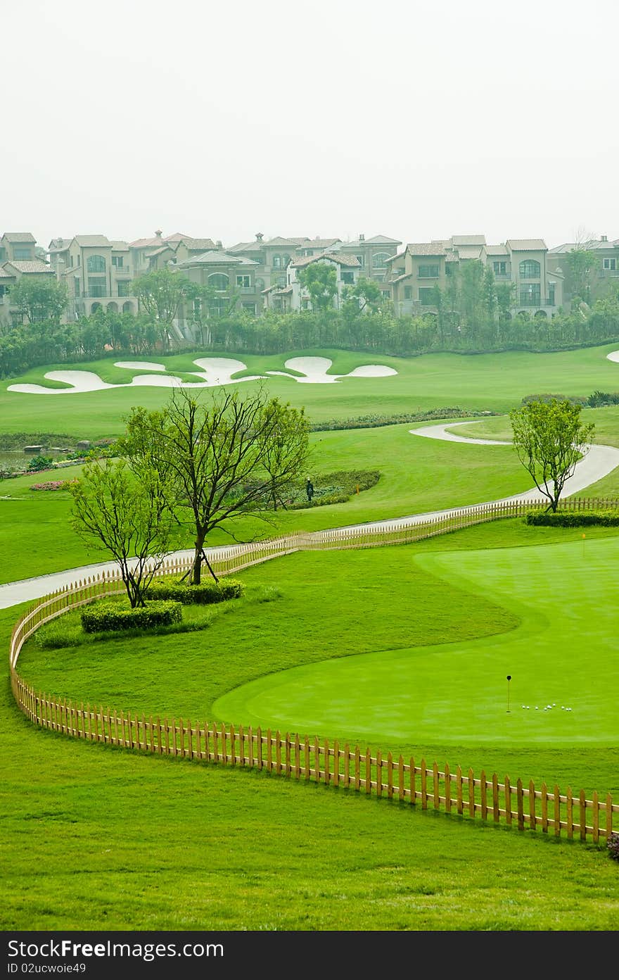 Golf grass and tree in china. Golf grass and tree in china