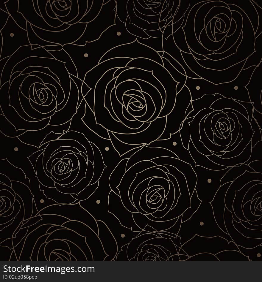 Vector illustration of Beautiful floral seamless background