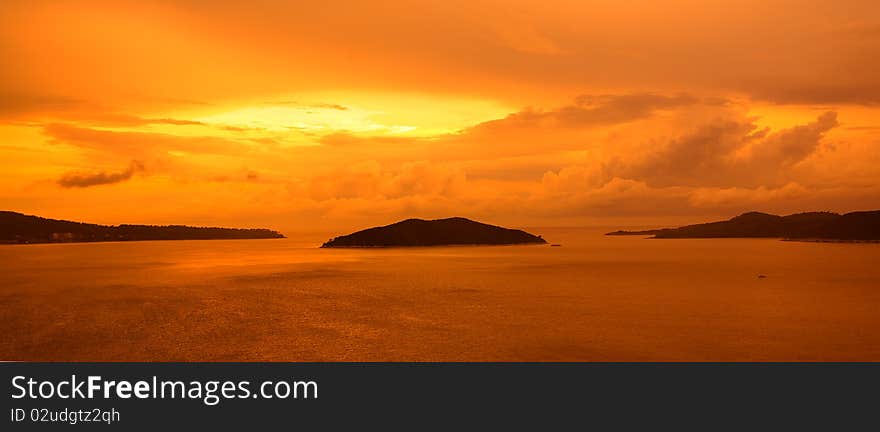 The islands in the sunrise