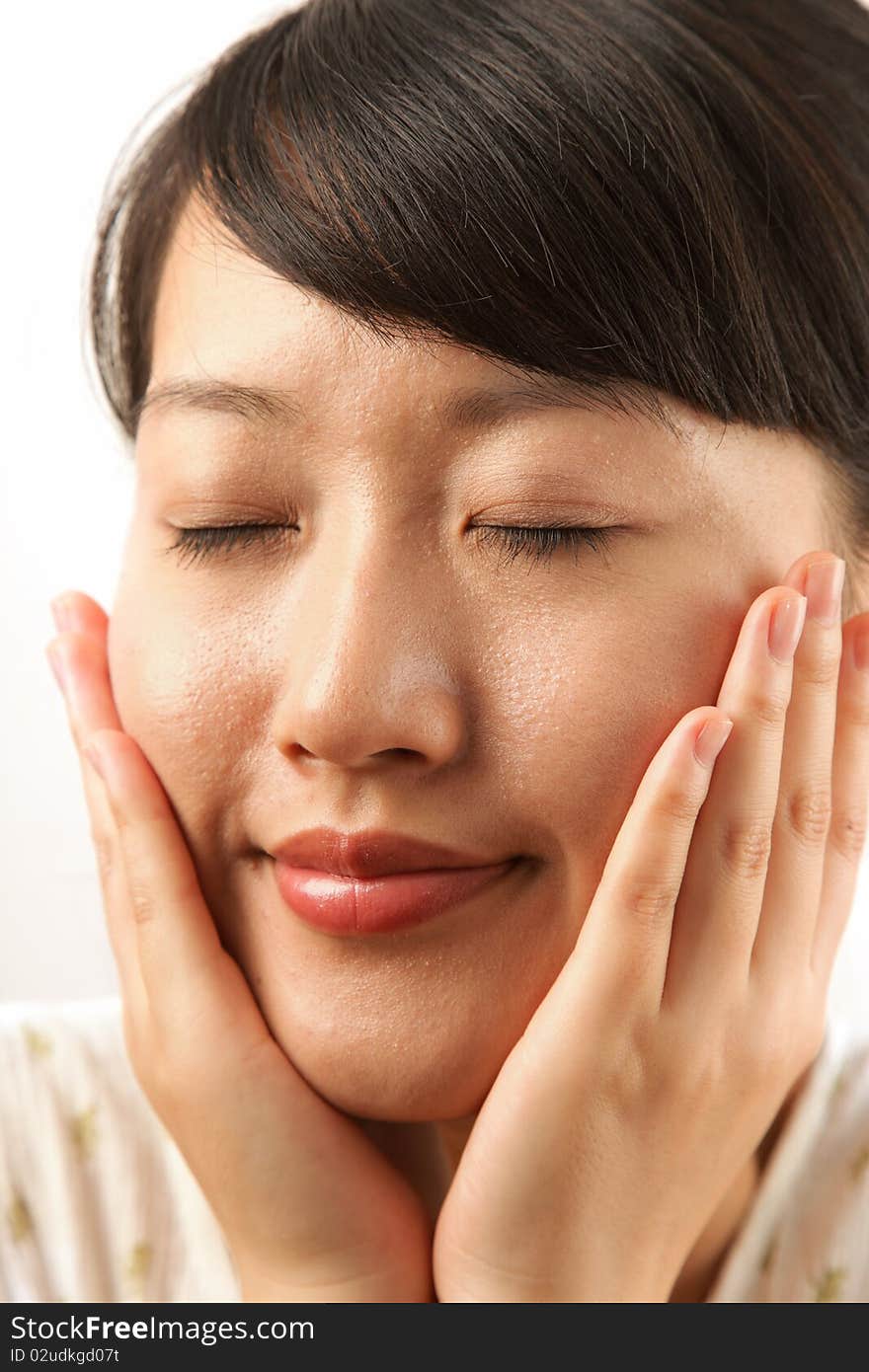 Beautiful woman enjoying spa treatment