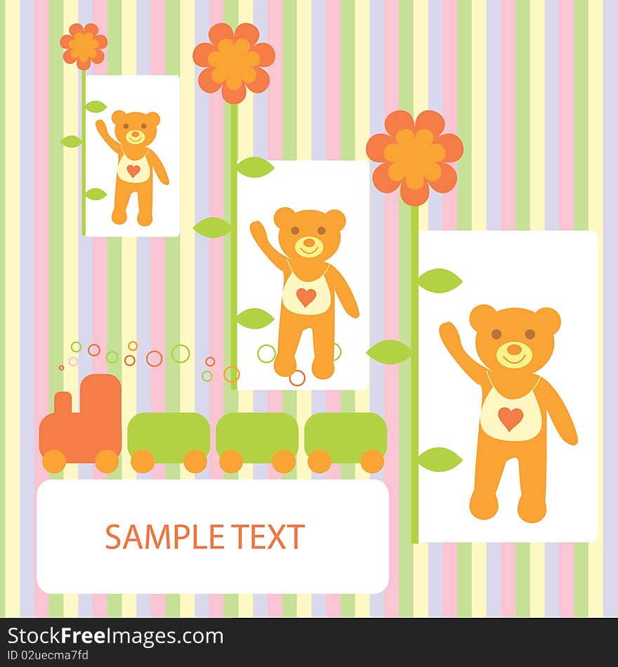 The Background of the Teddy bear. The Place for text.