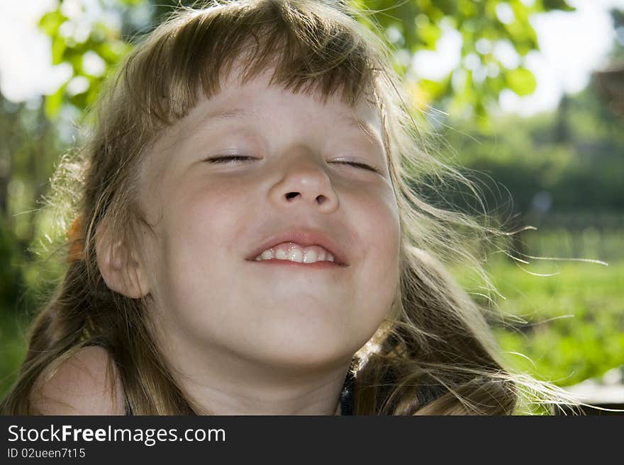 Cheerful little girl