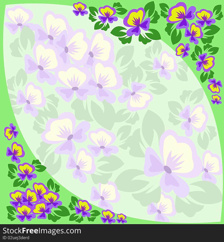 Frame of violets