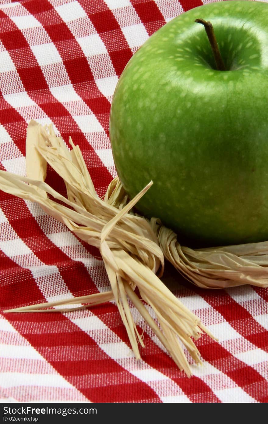 Green  apple during summer to be tasted. Green  apple during summer to be tasted