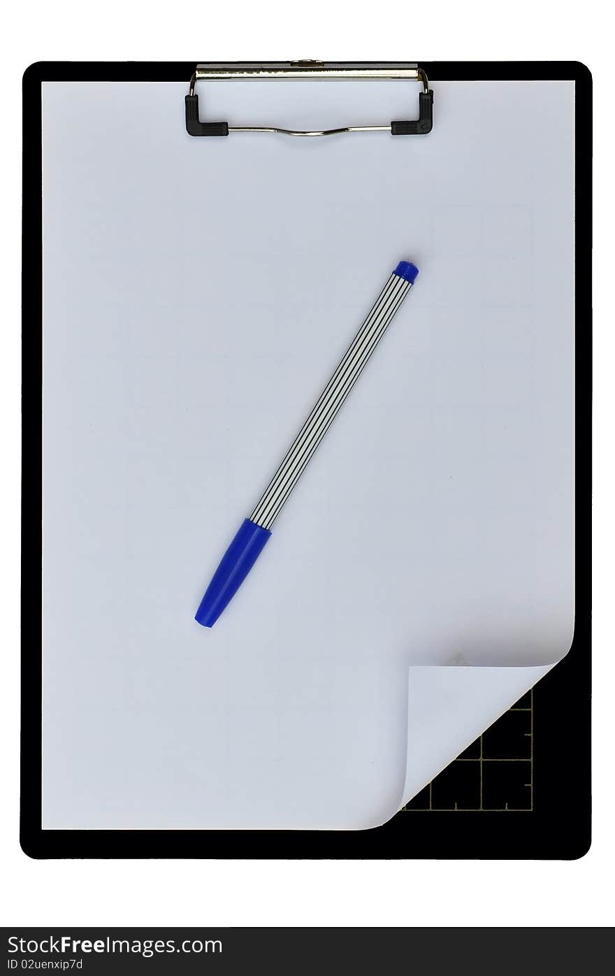 Black color writing boards with blue pen or support boards for cutting paper