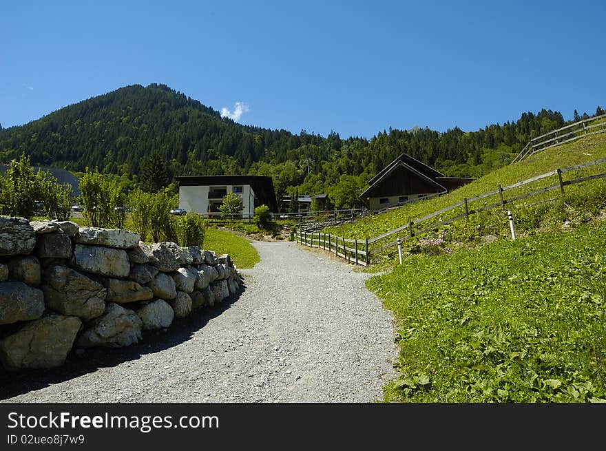 Alpin view, -taken in a small village in Austria.