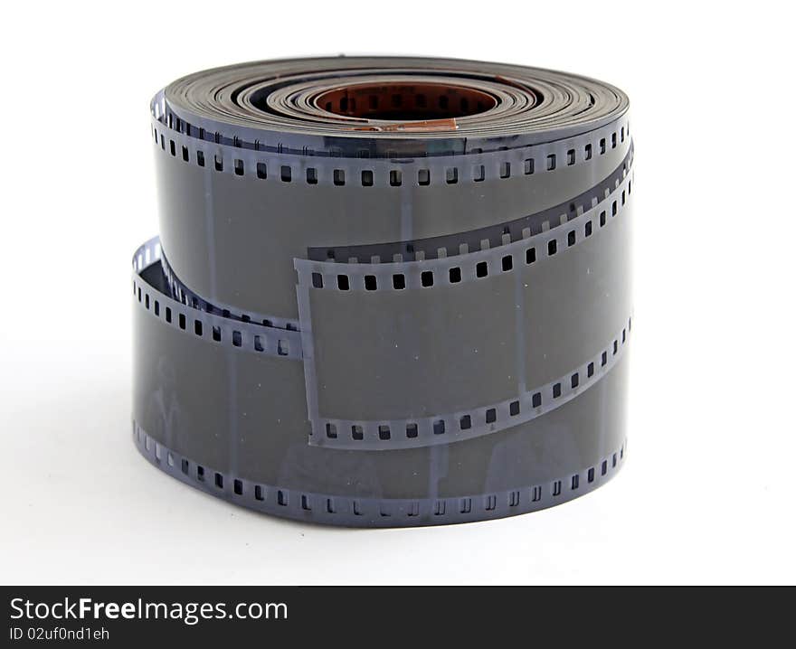 On white background camera film