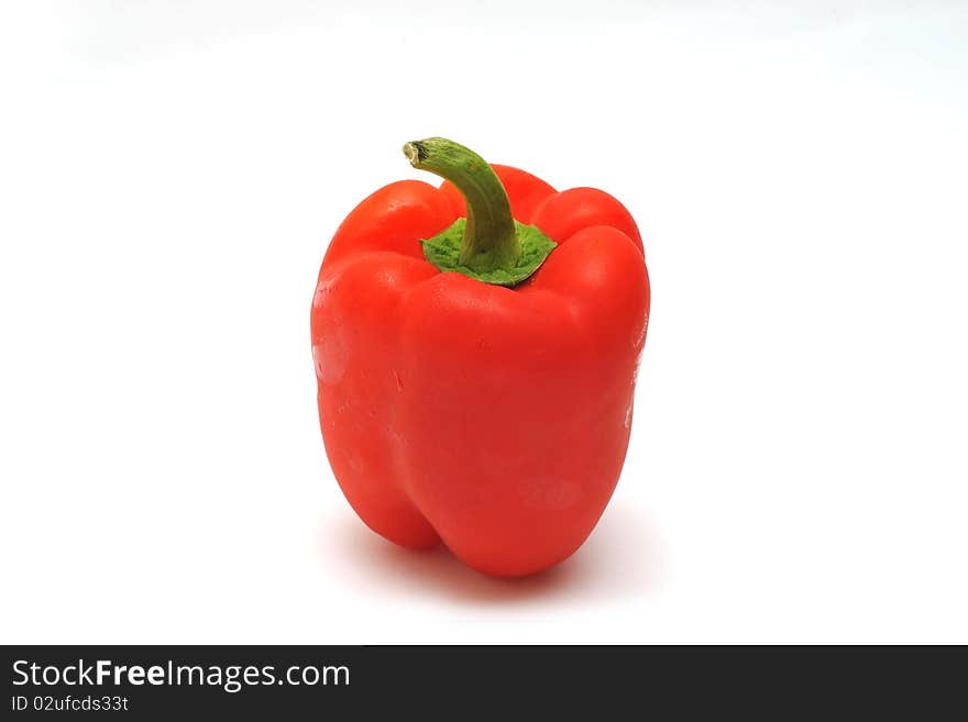 Red pepper isolated on white background