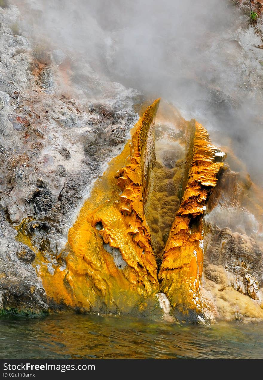 Steaming Cliffs (Donne Cliffs), Lake Rotomahana, W