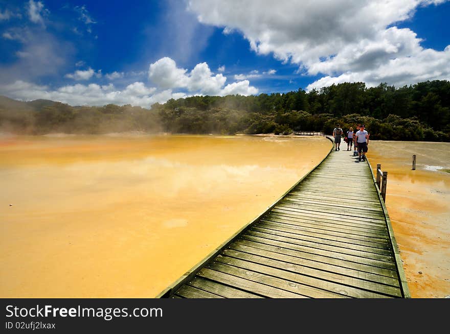 Boardwalk Over Artist S Palette, Wai-O-Tapu