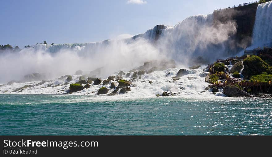 Tourists at Niagara falls