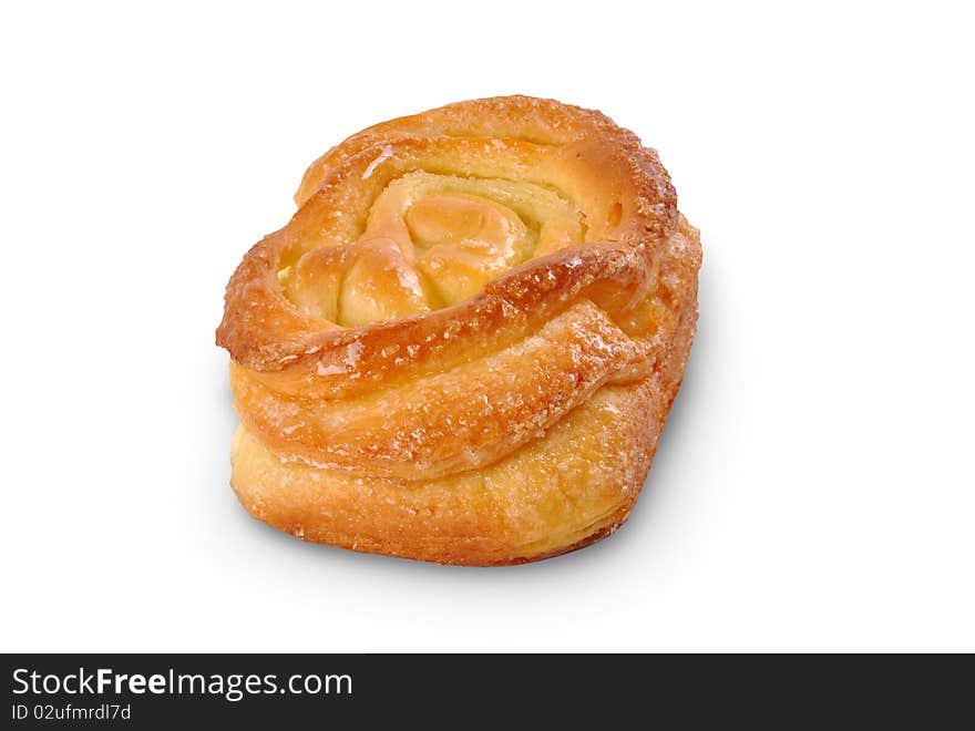 Sweet Roll On White Background