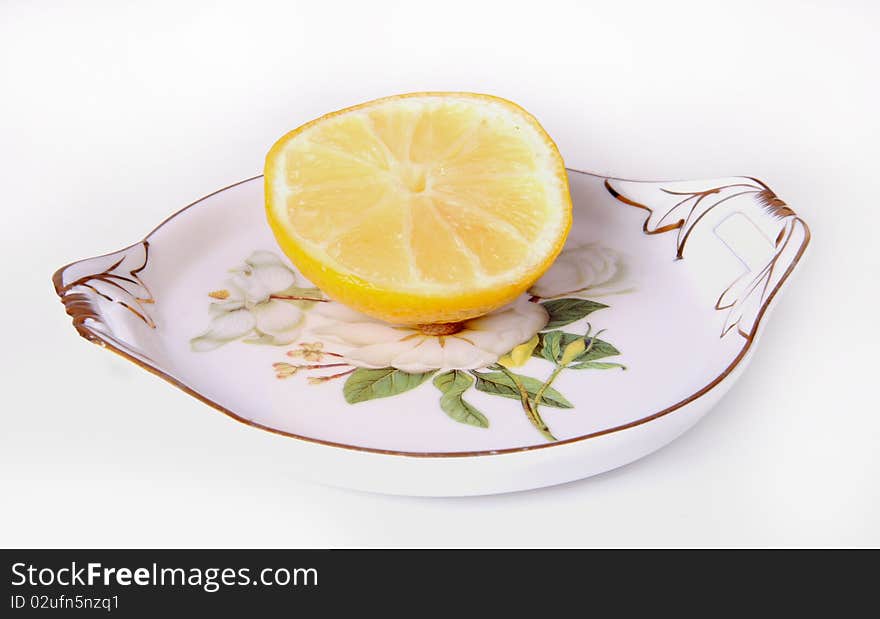 Lemon on a dish