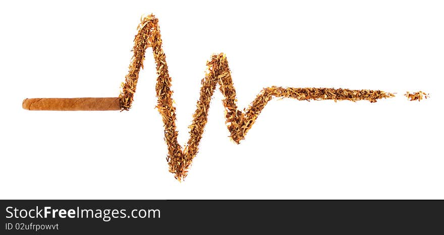 Cardiogram of tobacco