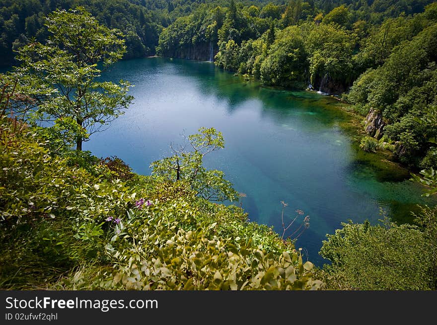 Plitvice lakes from above