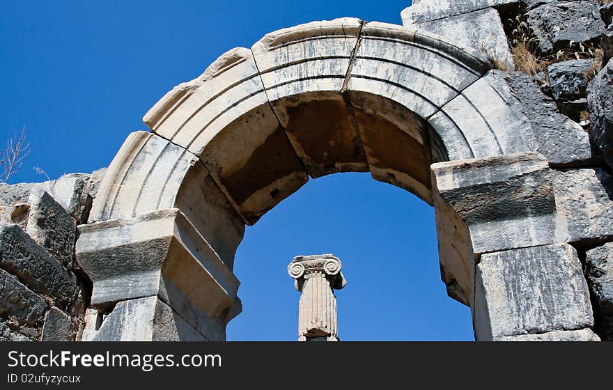 Detail of ancient ruins in Ephesus, Turkey. Detail of ancient ruins in Ephesus, Turkey