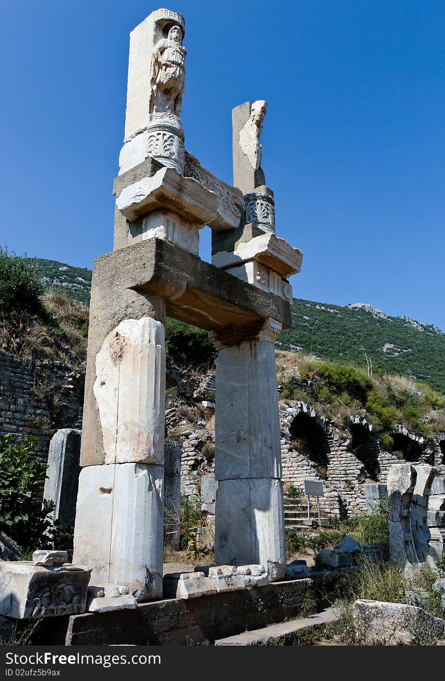 Antique ruins in Ephesus