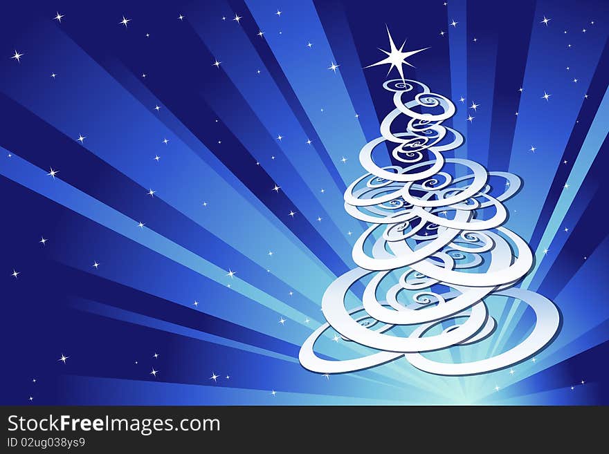 Graphic illustration of Christmas Tree