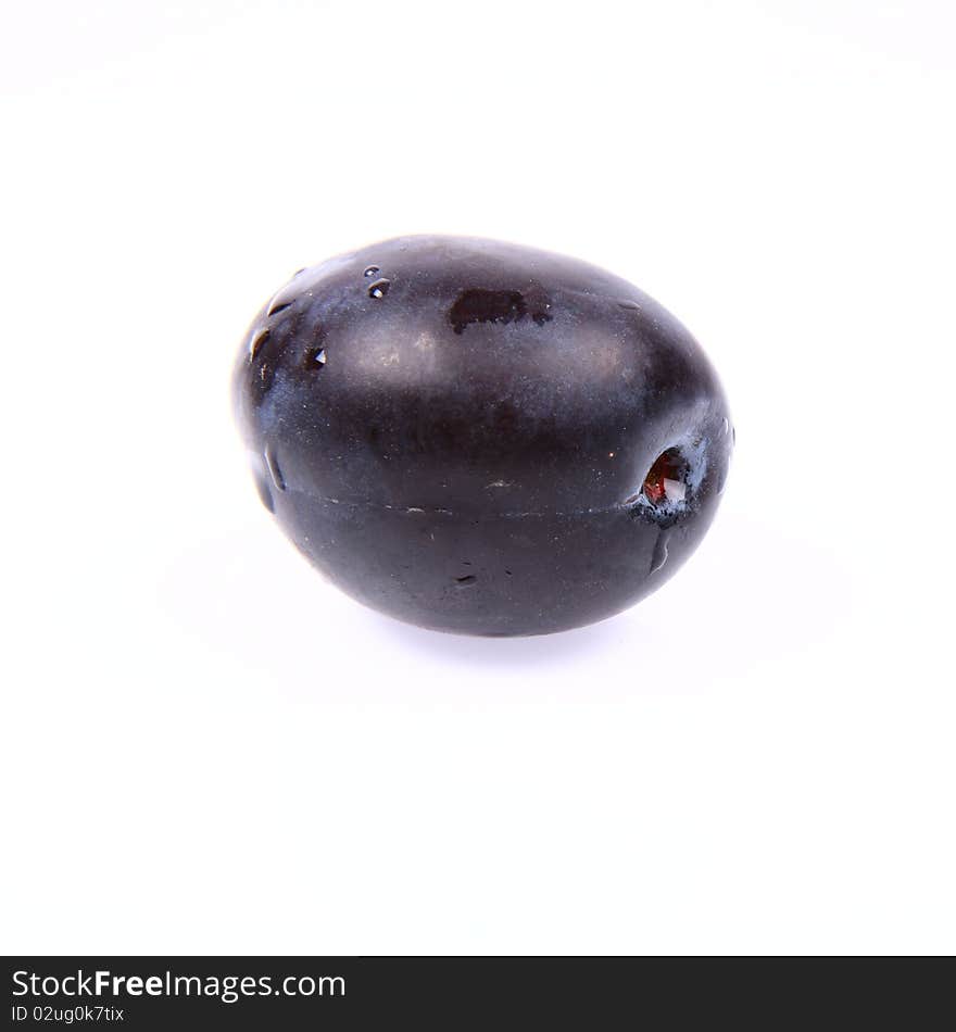 A Plum on white background