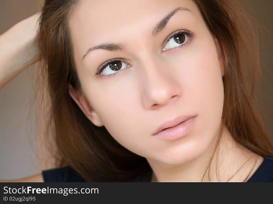 Portrait of young adult woman. Portrait of young adult woman