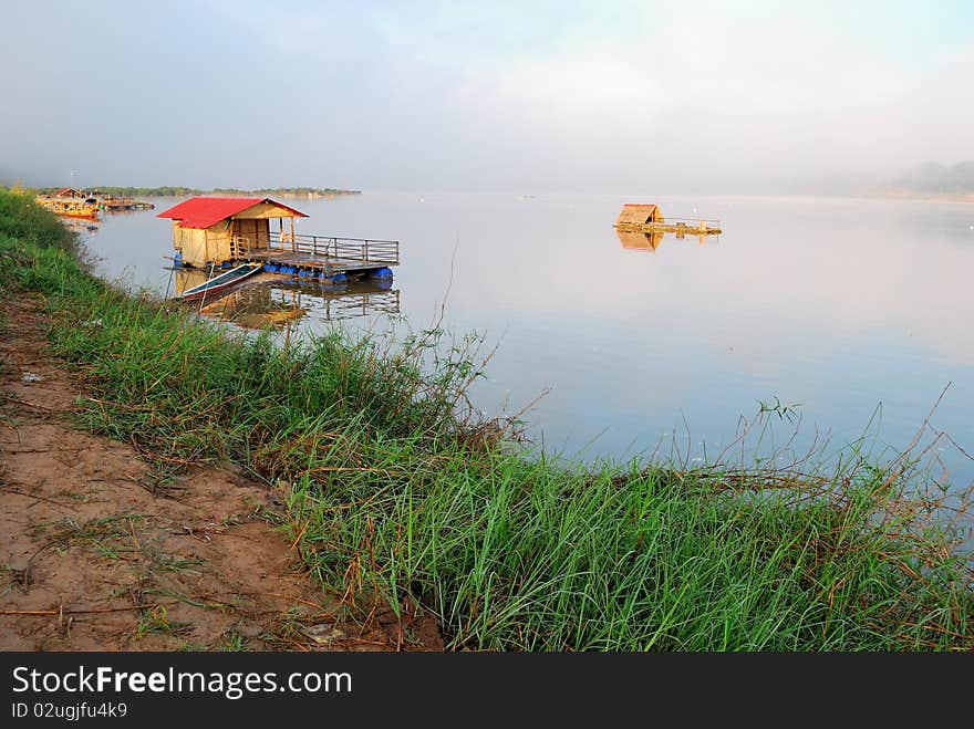 Floating on the Mekong River