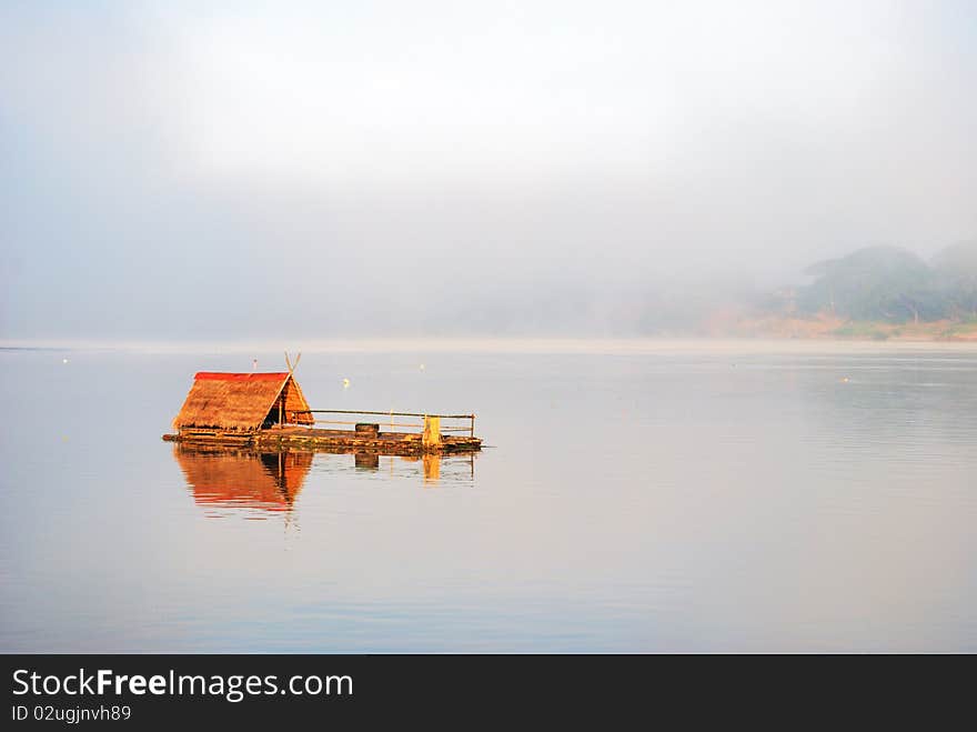 Houseboat on the Mekong river in loei province, Thailand. Houseboat on the Mekong river in loei province, Thailand.