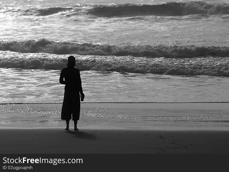 Beach silhouette