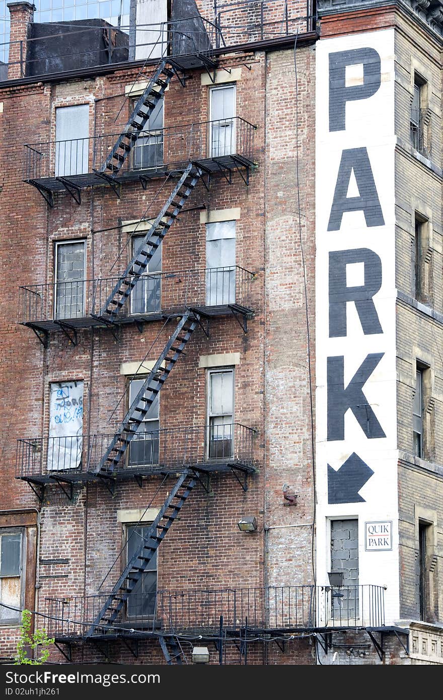 Typical fire steps in new york city. Typical fire steps in new york city