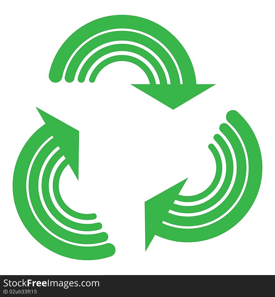 Illustration of recycle on white background