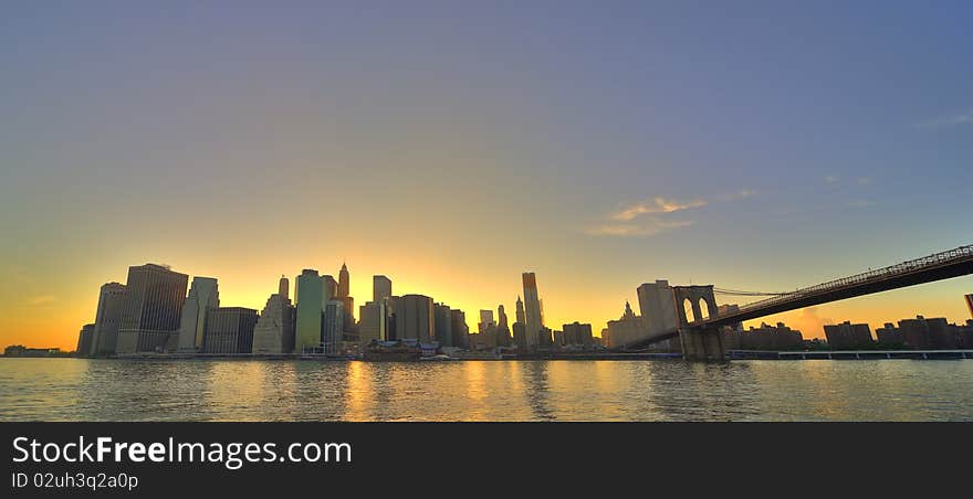 Brooklyn bridge and manhattan bridge