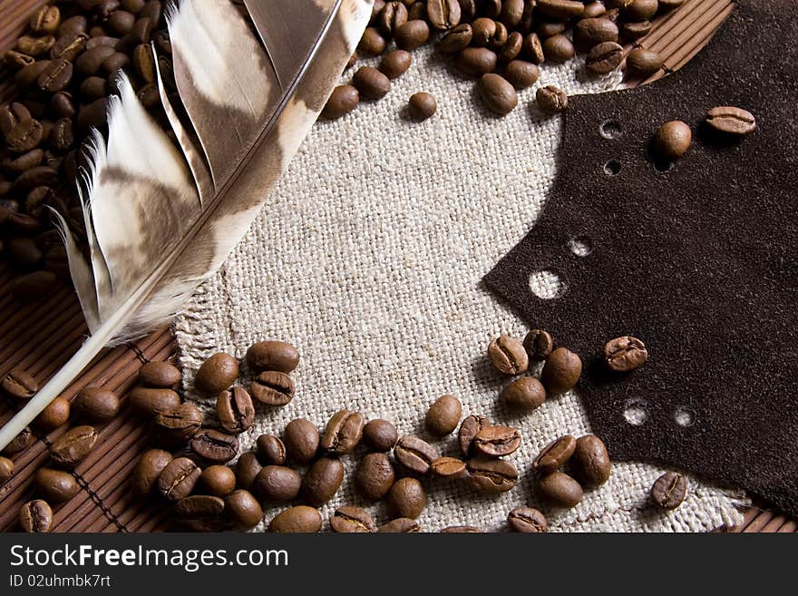 Coffee beans background