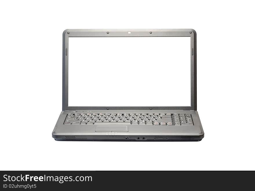 Laptop isolated on the white. Laptop isolated on the white