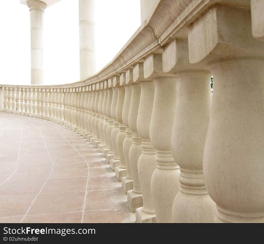 White balustrade