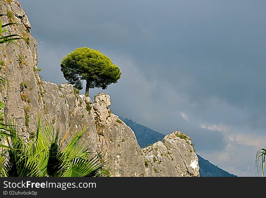 Spain Guadalest mountain sun sky ridge protrusion landscape painting village tree sky mountains. Spain Guadalest mountain sun sky ridge protrusion landscape painting village tree sky mountains