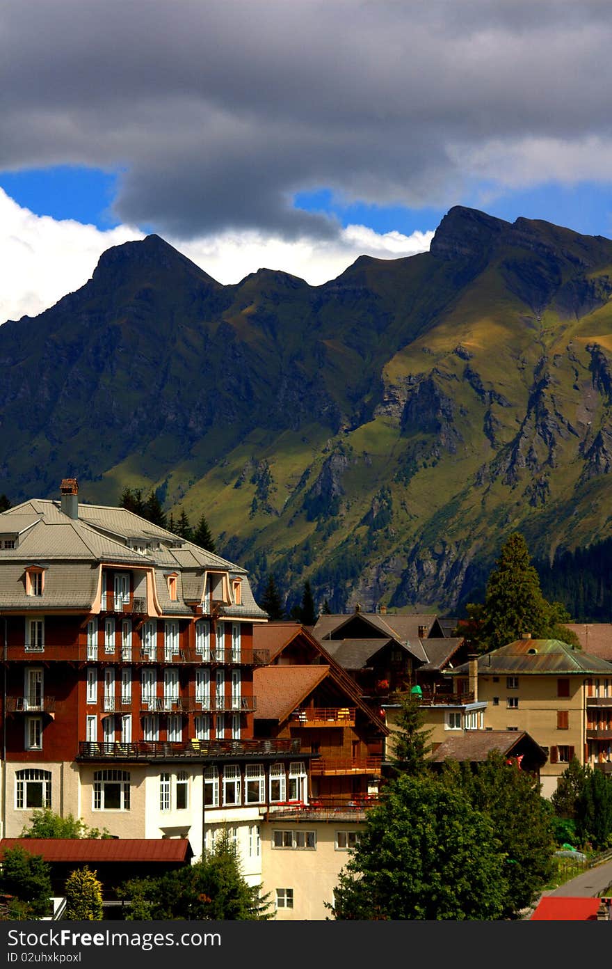 Village Leading To Jungfrau