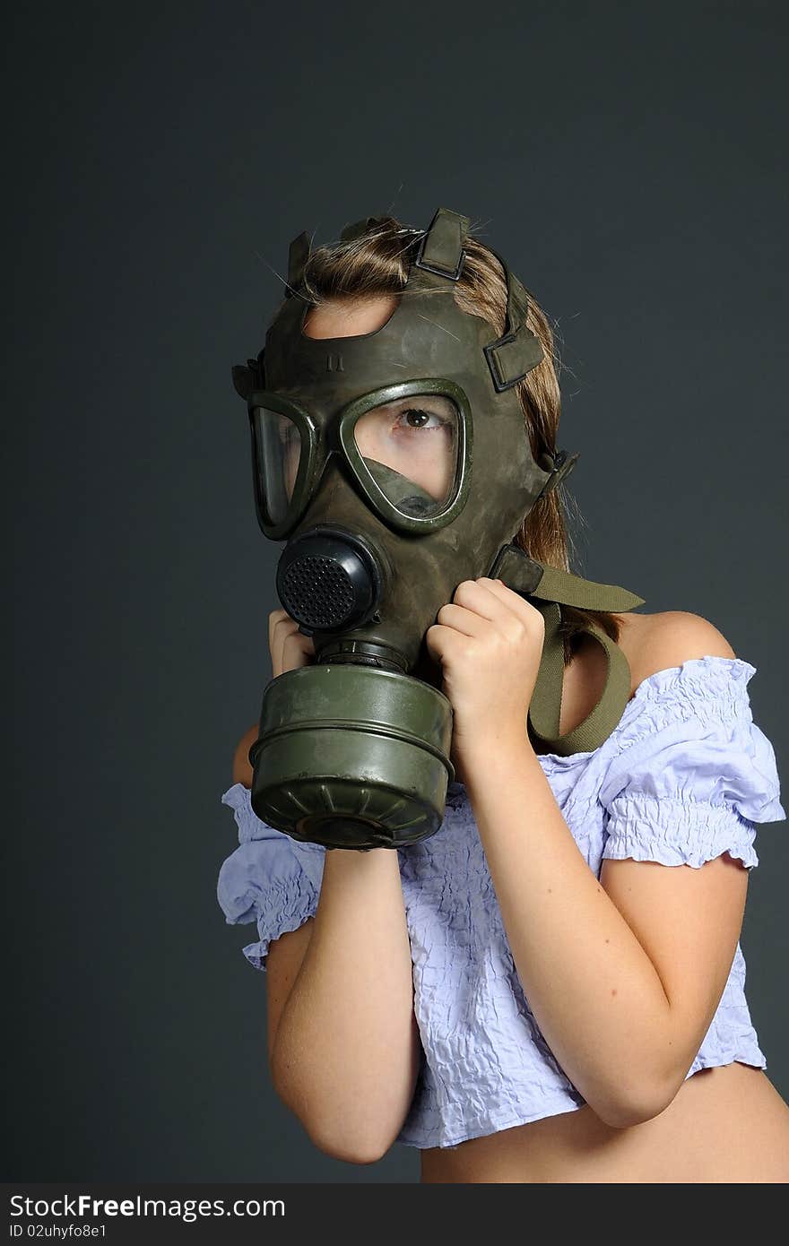 Child Posing With Protection Equipment