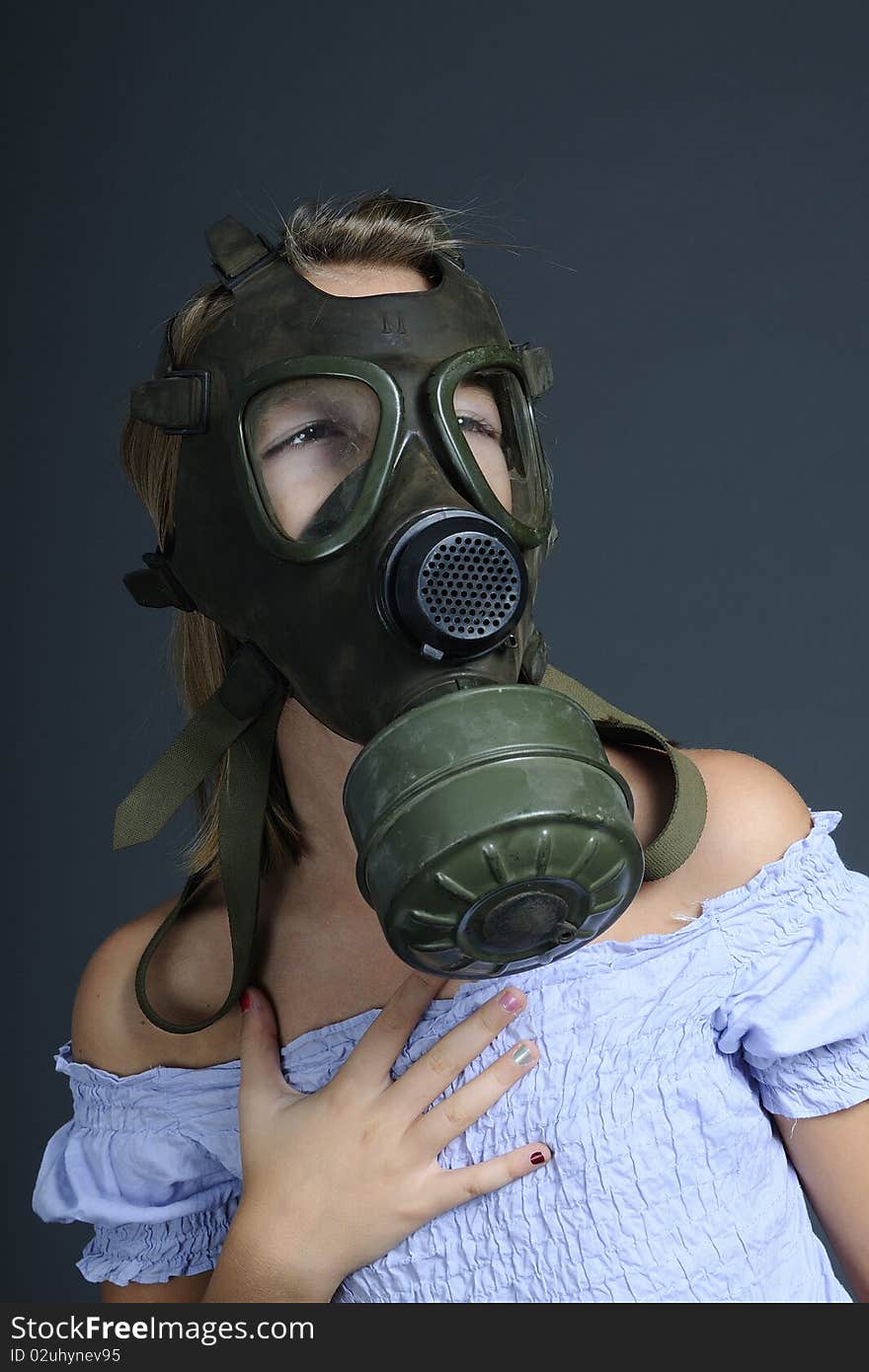 Child posing with protection equipment