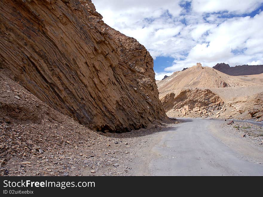 A lonely road in jammu kashmir ladakh. A lonely road in jammu kashmir ladakh