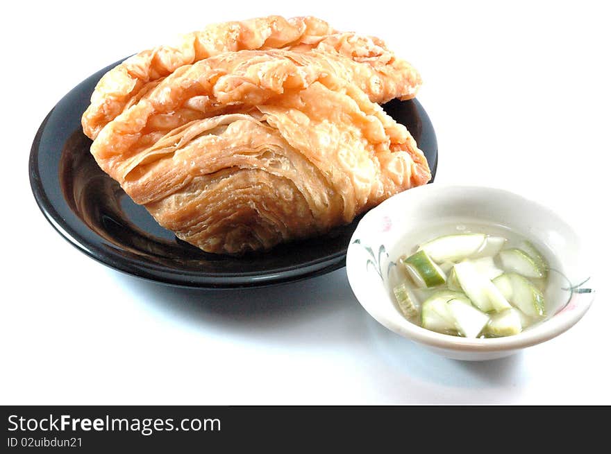 Thai curry puff one it is the popular food in south east asia