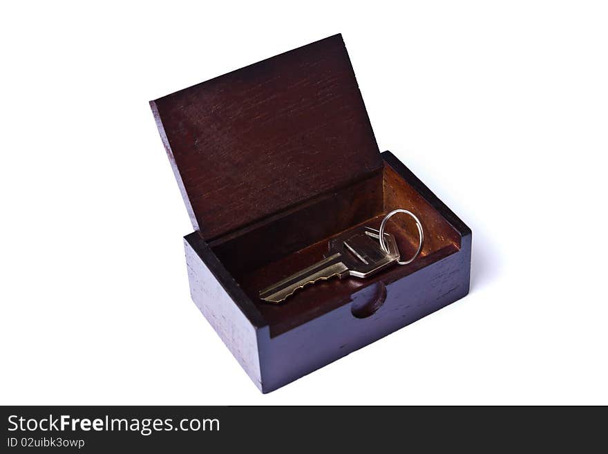 The key box on the white background