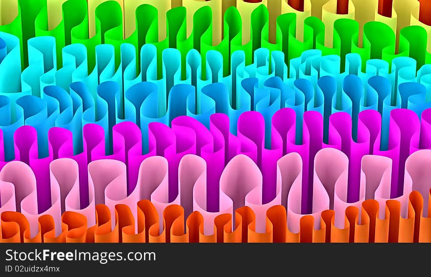 Colored abstract 3d pack paper as a background. Colored abstract 3d pack paper as a background