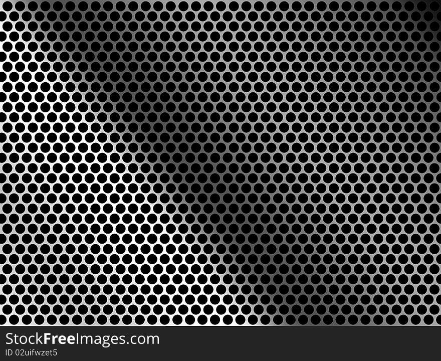 Chrome and black pattern, metallic background. Illustration