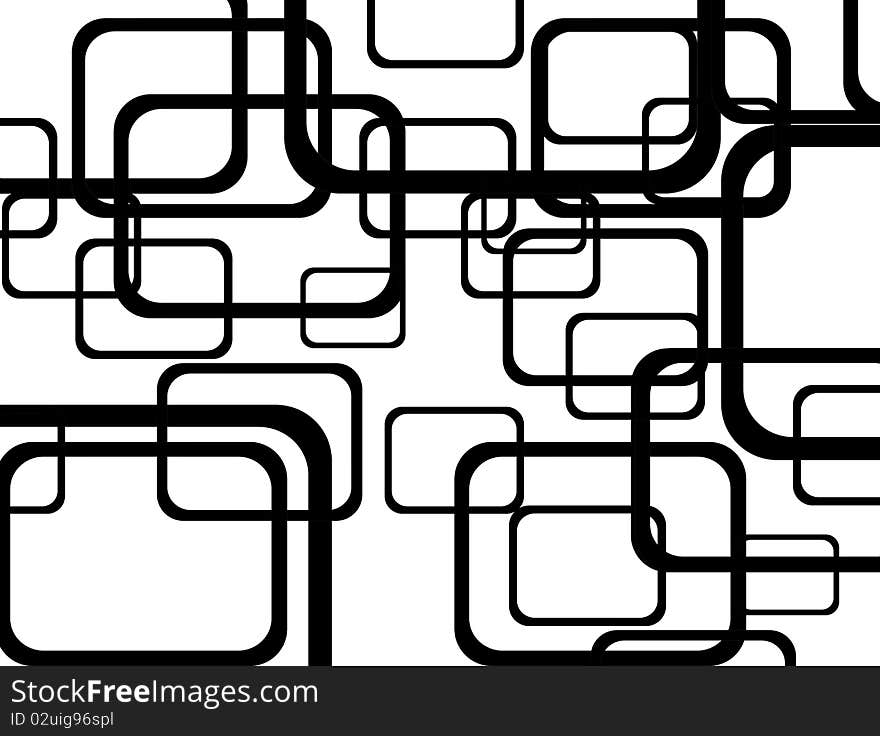 Black abstract shapes on white background, illustration. Black abstract shapes on white background, illustration