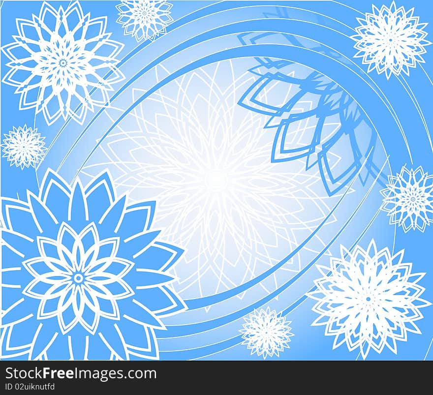 Christmas background with the snowflakes