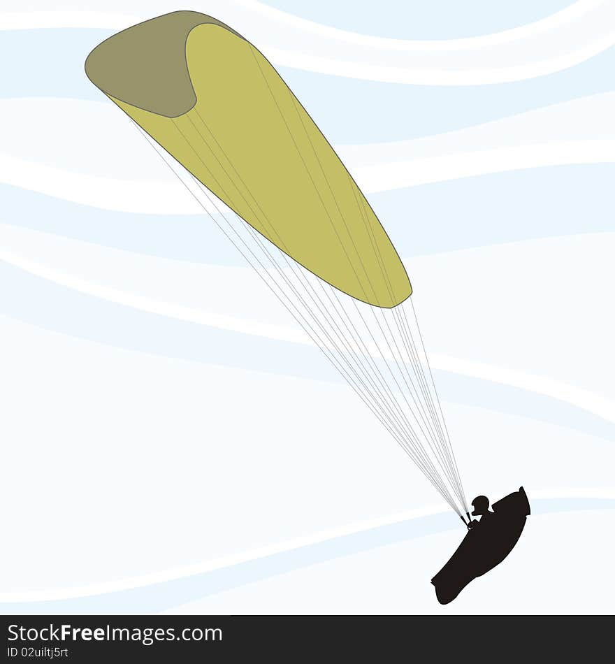 Man paragliding